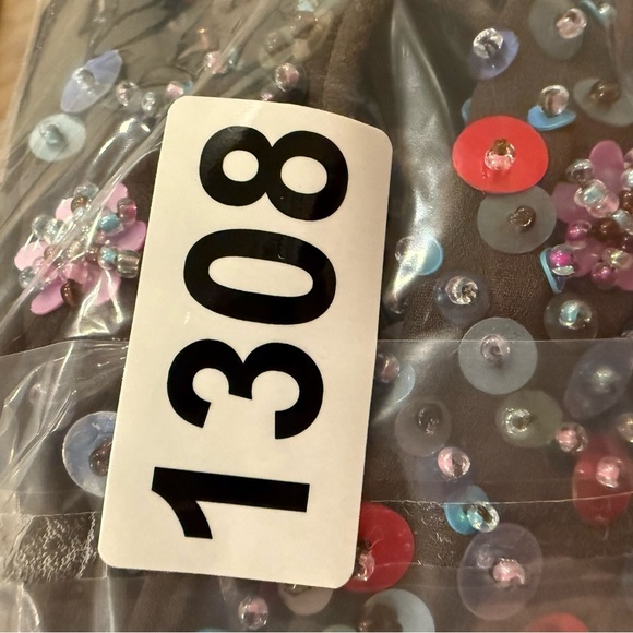 Anthropologie Carnation Lilly Blouse Women’s L Brown Sequin Beaded Sheer Boho - Picture 12 of 12